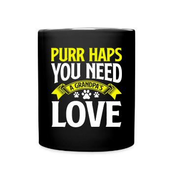 Cat Grandpa Gifts - Tasse einfarbig - Schwarz - Vorne