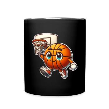 Basketball Basketballer - Tasse einfarbig - Schwarz - Vorne