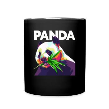 Panda Bear Friend Ailuropoda Melanoleuca Lover - Full Colour Mug - black - Front
