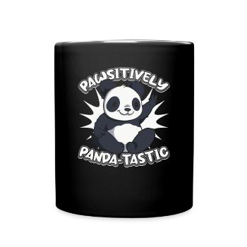 Pfotenhaft Panda-tastisch Panda Bär Freund Liebhaber - Tasse einfarbig - Schwarz - Vorne