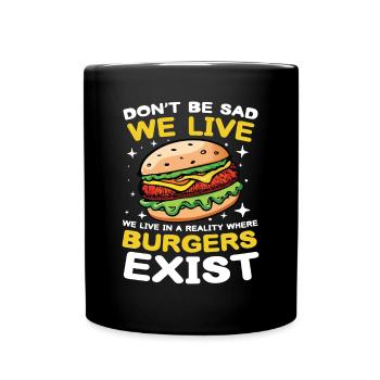 Hamburger Burger Plats américains classiques - Mug uni - noir - Devant
