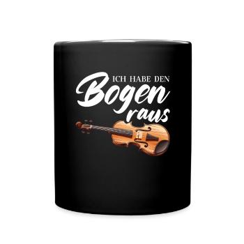 Ich Habe Den Bogen Raus Violine Motiv - Tasse einfarbig - Schwarz - Vorne