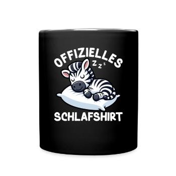 Chemise de nuit officielle Pyjama zèbre Pyjama - Mug uni - noir - Devant