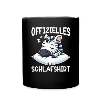 Chemise de nuit officielle Pyjama zèbre Pyjama - Mug uni - noir - Devant