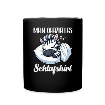 Chemise de nuit officielle Pyjama zèbre Pyjama - Mug uni - noir - Devant