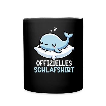 Official Sleep Shirt Whale Night Owls - Full Colour Mug - black - Front