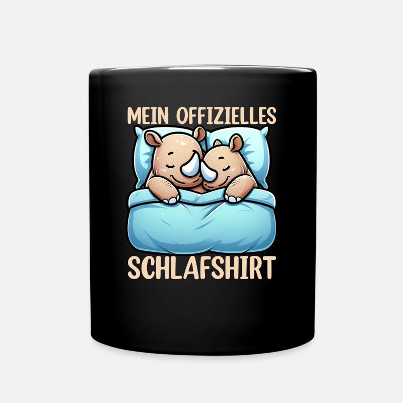 Chemise de nuit officielle Rhinoceros Late Riser - Mug uni - noir