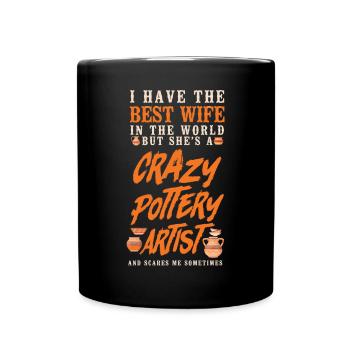 poterie céramiste artiste épouse - Mug uni - noir - Devant