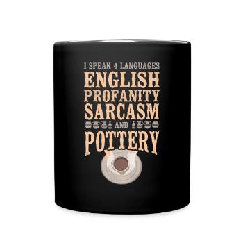 Poterie Céramiste Artiste Je Parle 4 - Mug uni - noir - Devant