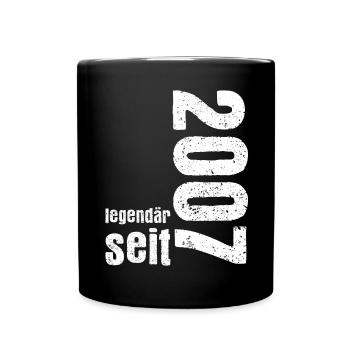 Anniversaire homme femme. Année de naissance Millésime 2007 - Mug uni - noir - Devant