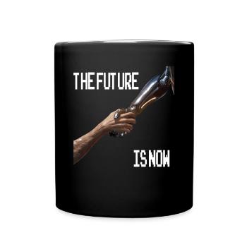 The Future is now Robot Robotic Science AI - Tasse einfarbig - Schwarz - Vorne