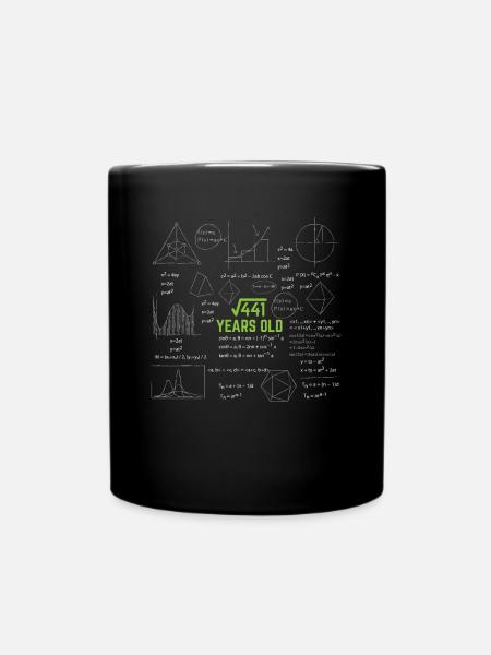 21ème anniversaire Racine carrée de 441 21 ans - Mug uni - noir
