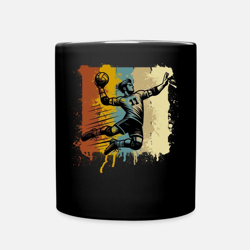 Handball Handballer - Tasse einfarbig - Schwarz