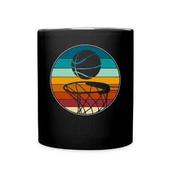 Basketball Basketballer - Tasse einfarbig - Schwarz - Vorne
