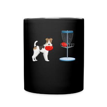 Dog Who Plays Disc Golf - Disc Golf Dog - Tasse einfarbig - Schwarz - Vorne