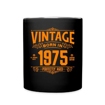 Vintage né(e) en 1975 Anniversaire 50 Ans 50 Jahre - Mug uni - noir - Devant