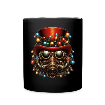 Steampunk Vintage Santa Hat Xmas - Full Colour Mug - black - Front