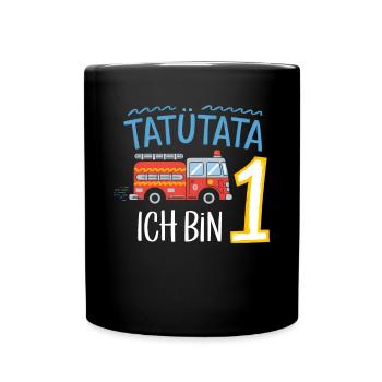 1er anniversaire de la brigade de pompiers de Tatütata - Mug uni - noir - Devant