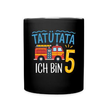 5e anniversaire de la brigade de pompiers de Tatütata - Mug uni - noir - Devant