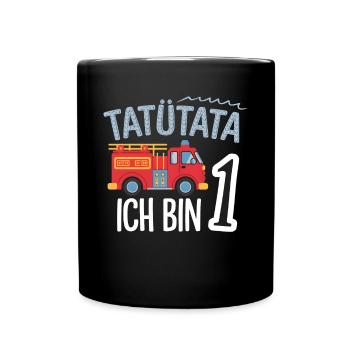 1er anniversaire de la brigade de pompiers de Tatütata - Mug uni - noir - Devant