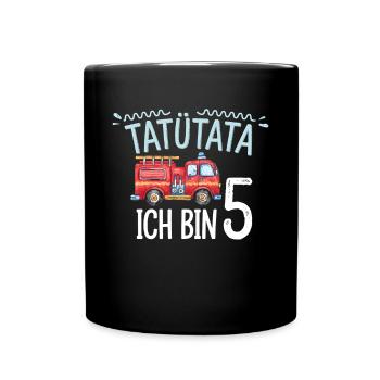 5e anniversaire de la brigade de pompiers de Tatütata - Mug uni - noir - Devant