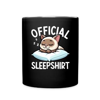 Chemise de nuit officielle Pyjama chat birman - Mug uni - noir - Devant