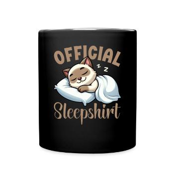 Chemise de nuit officielle Pyjama chat birman - Mug uni - noir - Devant