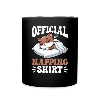 Chemise de nuit officielle Pyjama chat birman - Mug uni - noir - Devant