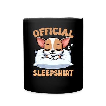 Official Sleeping House Chihuahua Dog Schlafyhead - Full Colour Mug - black - Front