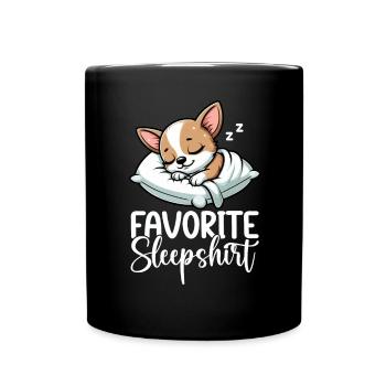 Official Sleeping House Chihuahua Dog Schlafyhead - Full Colour Mug - black - Front
