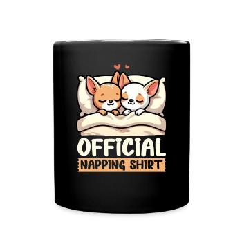Official Sleeping House Chihuahua Dog Schlafyhead - Full Colour Mug - black - Front