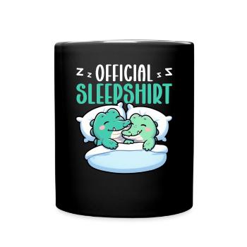 Official Sleeping House Crocodile Sleep Lovers - Full Colour Mug - black - Front