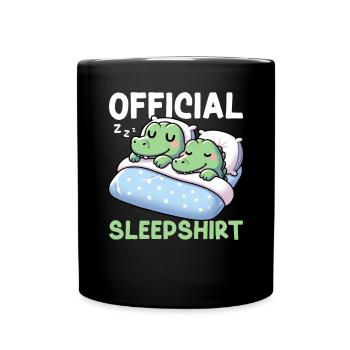 Official Sleeping House Crocodile Sleep Lovers - Full Colour Mug - black - Front
