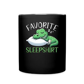 Official Sleeping House Crocodile Sleep Lovers - Full Colour Mug - black - Front