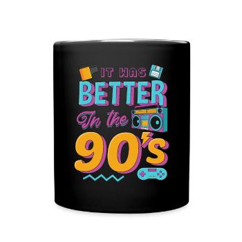 C’était mieux dans le vintage rétro des années 90 - Mug uni - noir - Devant
