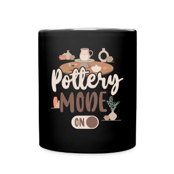 Pottery Ceramics Artist Pottery - Full Colour Mug - black - Front