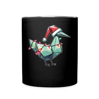 Origami Paper Crane Japanese Folding Technique - Full Colour Mug - black - Front