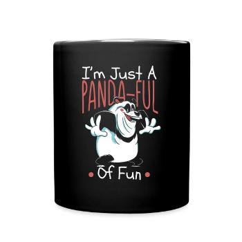 Je ne suis qu’un panda plein de plaisir ami panda - Mug uni - noir - Devant