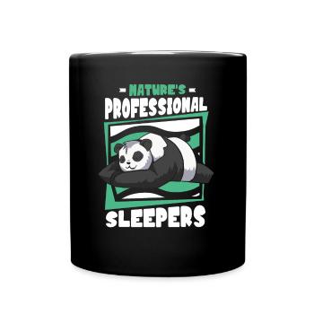 Nature's Professional Sleepers Panda Bear Friend - Full Colour Mug - black - Front