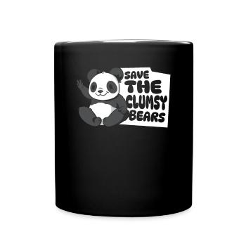 Save The Clumsy Bears Panda Bear Friend Lover - Full Colour Mug - black - Front