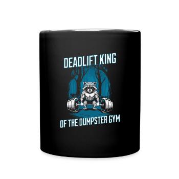 Deadlift King - Drôle de raccoon fitness Design - Mug uni - noir - Devant