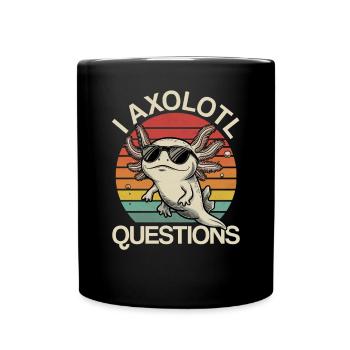 Axolotl Süßer Amphibien -Haustierliebhaber Otaku - Tasse einfarbig - Schwarz - Vorne
