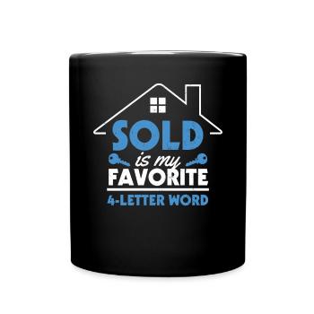 Immobilienmakler - Tasse einfarbig - Schwarz - Vorne