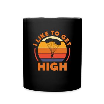 Skydive Skydiver Skydiving Parachute Gift - Full Colour Mug - black - Front