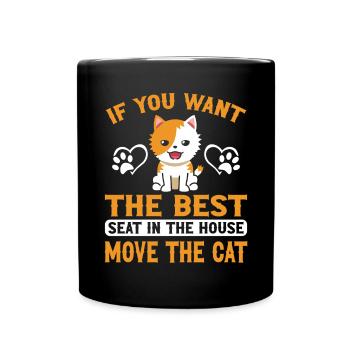 Cat Grandpa Gifts - Tasse einfarbig - Schwarz - Vorne