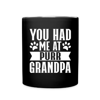 Cat Grandpa Gifts - Tasse einfarbig - Schwarz - Vorne
