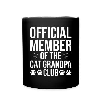 Cat Grandpa Gifts - Tasse einfarbig - Schwarz - Vorne