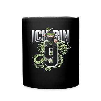 T-shirt d’anniversaire ninja J’ai 9 ans - Mug uni - noir - Devant