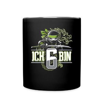Ich Bin 6 Ninja Geburtstagsshirt - Tasse einfarbig - Schwarz - Vorne