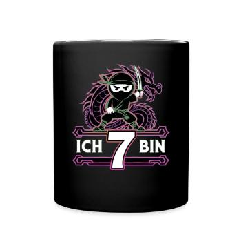 T-shirt d’anniversaire Ninja J’ai 7 ans - Mug uni - noir - Devant
